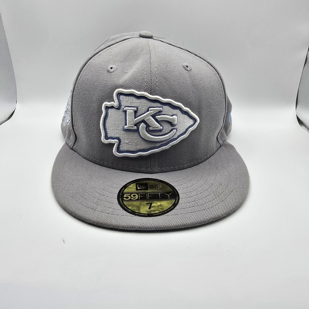 New Era Kansas City Chiefs 59FIFTY Fitted Hat Size 7 Gray Pro Bowl Cap